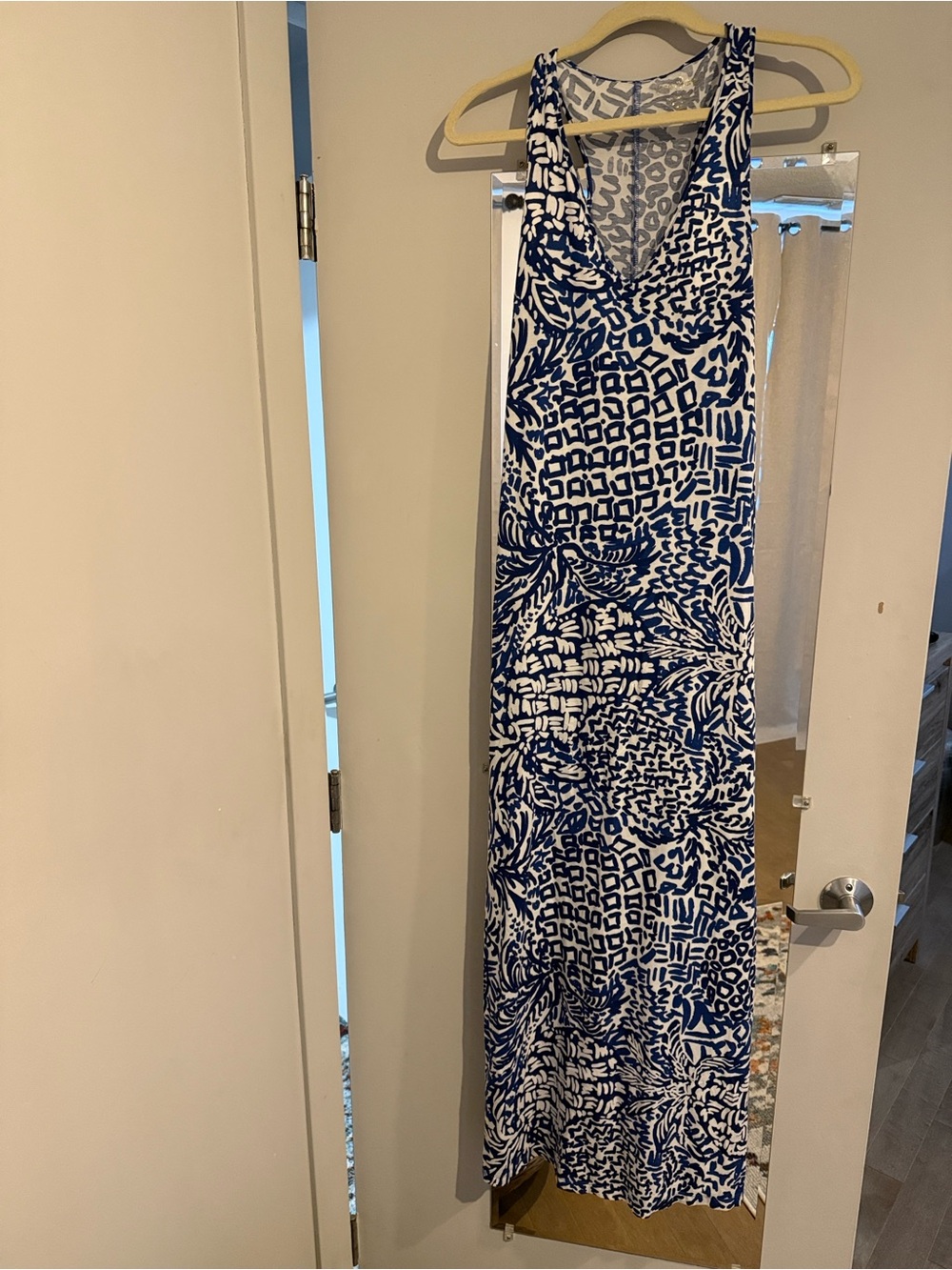 Lilly Pulitzer Blue and White Maxi Dress